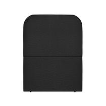 Cabeceira Estofada Solteiro Alana 90cm Linho Preto