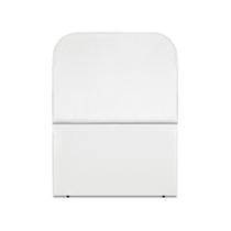 Cabeceira Estofada Solteiro Alana 90cm Suede Branco
