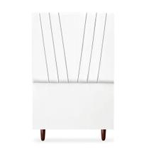 Cabeceira Estofada Solteiro Belgica 90cm Suede Branco
