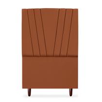 Cabeceira Estofada Solteiro Belgica 90cm Suede Terracota