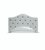 Cabeceira Estofada Solteiro Branca Línea Poá Cabeceira Estofada Solteiro Branca Línea Poá