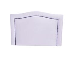 Cabeceira Estofada Solteiro Branca Línea Tacha Fumê Cabeceira Estofada Solteiro Branca Línea Tacha Fumê