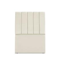 Cabeceira Estofada Solteiro Carla 90cm Suede Bege