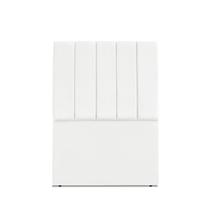 Cabeceira Estofada Solteiro Carla 90cm Suede Branco