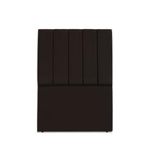 Cabeceira Estofada Solteiro Carla 90cm Suede Marrom