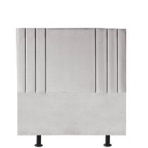 Cabeceira Estofada Solteiro Grécia 90cm Suede Cinza claro Cabeceira Estofada Solteiro Grécia 90cm Suede Cinza claro