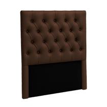 Cabeceira Estofada Solteiro Luna Nature Marrom 88x136