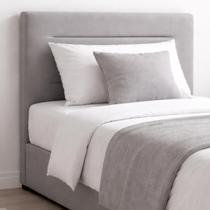 Cabeceira Estofada Suede Cama Solteiro Moderna 90cm Cinza Cabeceira Estofada Suede Cama Solteiro Moderna 90cm Cinza