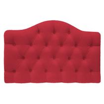 Cabeceira Estofada Suspensa Imperatriz 140 cm Casal Suede Vermelho - Amarena Móveis