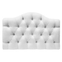 Cabeceira Estofada Suspensa Imperatriz 160 cm Queen Size Suede Branco - Amarena Móveis