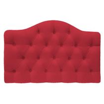 Cabeceira Estofada Suspensa Imperatriz 195 cm King Size Suede Vermelho - Amarena Móveis