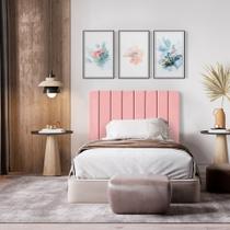 Cabeceira Estofada Suspensa Palito para Cama de Solteiro 90 cm - Para Quarto - Diversas Cores