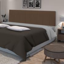 Cabeceira Estofada Suspensa para Cama King 195 CM - Marrom Suede Cabeceira Estofada Suspensa para Cama King 195 CM - Marrom Suede