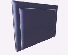 Cabeceira Estofada Tacha Dupla Azul Marinho Solteiro Camabox