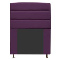 Cabeceira Estofada Turim 100 cm para Cama Solteiro Suede Roxo - KDAcanto Móveis