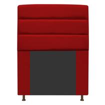 Cabeceira Estofada Turim 100 cm Solteiro Suede Vermelho - Damaffê Móveis