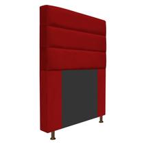 Cabeceira Estofada Turim 100cm para Cama Solteiro Cama Box material sintético Vermelho