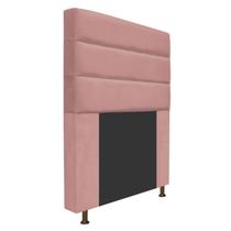 Cabeceira Estofada Turim 100cm para Cama Solteiro Cama Box Suede Rosê - KDAcanto Móveis
