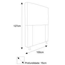 Cabeceira Estofada Turim 100cm para Cama Solteiro Cama Box Suede Vermelho - KDAcanto Móveis