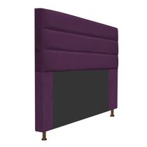 Cabeceira Estofada Turim 140 cm para Cama Casal Suede Roxo - KDAcanto Móveis