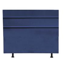 Cabeceira Estofada Turim 160 cm Queen Size Quarto para Cama Box Suede Azul Marinho - KDAcanto Móveis