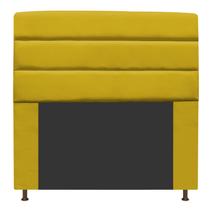 Cabeceira Estofada Turim 160 cm Queen Size Suede Amarelo - ADJ Decor