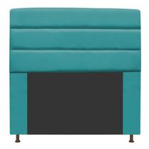 Cabeceira Estofada Turim 160 cm Queen Size Suede Azul Turquesa - Damaffê Móveis