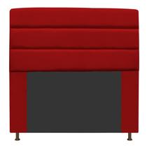 Cabeceira Estofada Turim 160cm para Cama Queen Size Cama Box material sintético Vermelho - Damaffê Móveis