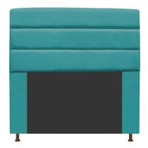 Cabeceira Estofada Turim 160cm para Cama Queen Size Cama Box Suede Azul Turquesa