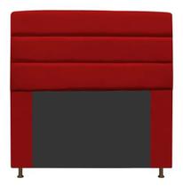 Cabeceira Estofada Turim 160CM Queen material sintético Vermelho - D A DECOR
