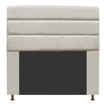 Cabeceira Estofada Turim 160cm Queen Size Cama Box material sintético Bege - Damaffê Móveis