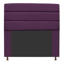 Cabeceira Estofada Turim 195 cm para Cama King Size Suede Roxo - Damaffê Móveis