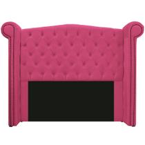 Cabeceira Estofada Veneza 195 cm King Size Sintético Pink - Doce Sonho Móveis