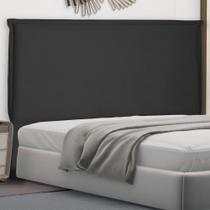 Cabeceira Estofada Veneza King Size no Box MDF Suede Preto Abmaza