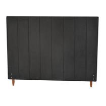 Cabeceira Estofada Vitoria 100cm Cama Solteiro Suede Grafite