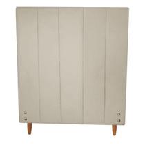 Cabeceira Estofada Vitória para Cama Box de Solteiro Suede Bege 100cm JBF