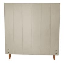 Cabeceira Estofada Vitória para Cama Box Viúva Suede Bege 120cm JBF