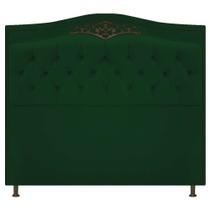 Cabeceira Estofada Yasmim 140 cm Casal Suede Verde - ADJ Decor