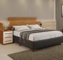 Cabeceira Extensiva Casal Queen Império Benetil Móveis - Cinamomo/Off Cabeceira Extensiva Casal Queen Império Benetil Móveis - Cinamomo/Off