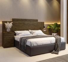 Cabeceira Extensiva Casal Queen Império Benetil Móveis - Imbuia Cabeceira Extensiva Casal Queen Império Benetil Móveis - Imbuia