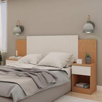 Cabeceira Extensível Cama Casal ou Queen c/2 Mesas de Cabeceira 0590 Roma Genialflex