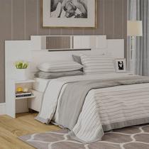 Cabeceira Extensível em MDF 4 Prateleiras 2 Espelhos Mila