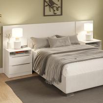 Cabeceira Extensível Madesa com 2 Mesas Laterais