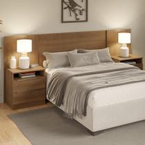 Cabeceira Extensível Madesa com 2 Mesas Laterais