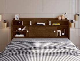 Cabeceira Flex Elisa Malbec Conjunto Box Casal de 1,38