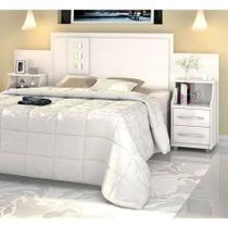 Cabeceira Flórida Casal Regulável Branco - Vitamov