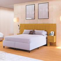 Cabeceira Florida Com Painel Ripado Para Cama Box Casal Queen e King Regulável Cabeceira Florida Com Painel Ripado Para Cama Box Casal Queen e King Regulável