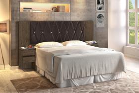 Cabeceira Florida Para Cama Box Casal Queen King Com Capitonê