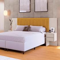 Cabeceira Florida Ripada 3 Tamanhos Casal, Queen e King + Nf Cor:OffWhite/Naturale Cabeceira Florida Ripada 3 Tamanhos Casal, Queen e King + Nf Cor:OffWhite/Naturale