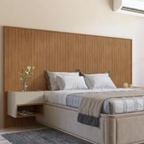 Cabeceira Frisada Casal Queen com Mesa de Apoio Florença Casa D Cabeceira Frisada Casal Queen com Mesa de Apoio Florença Casa D